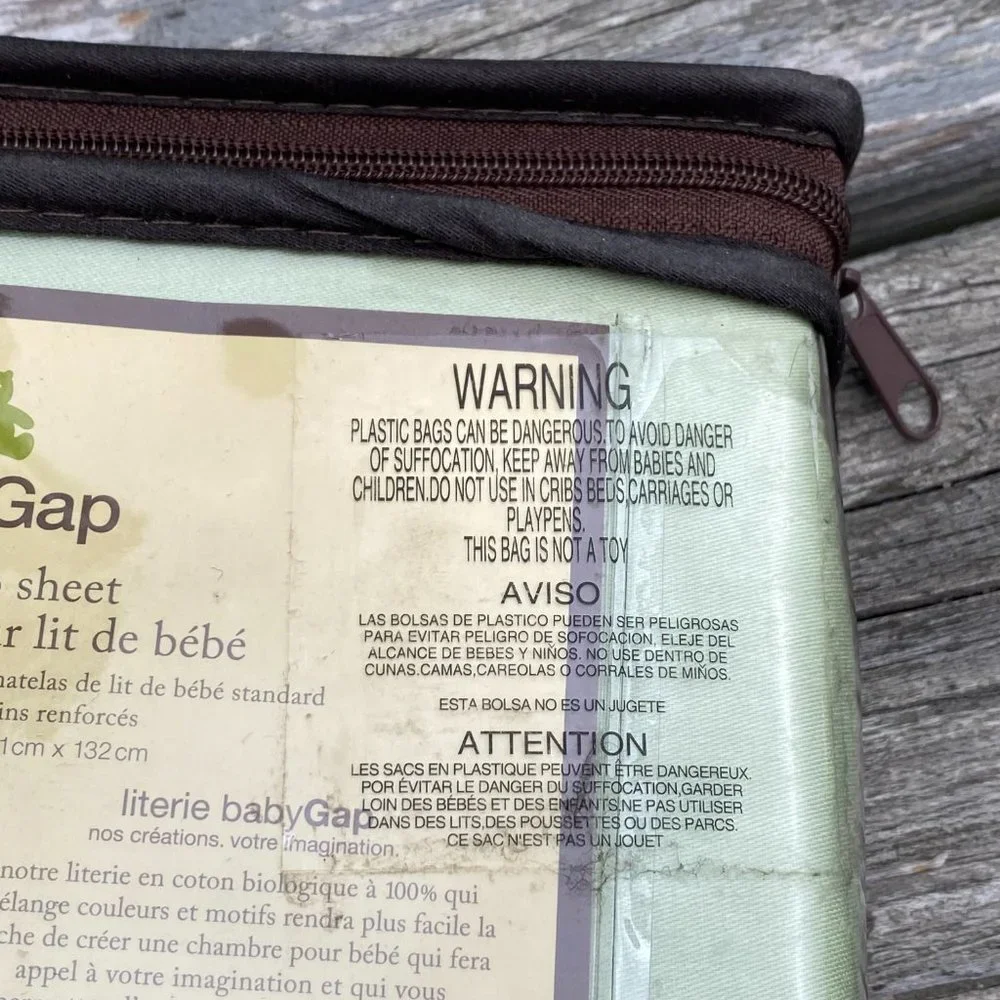 Baby GAP Organic Cotton Green Fitted Crib Sheet
